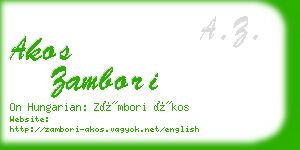akos zambori business card